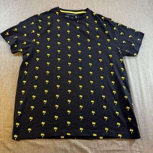 NEW Denim & Flower Size XL Black Tropical Palm Trees Cotton Shirt NWT Mens